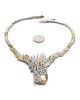 Erte Sophistication Multi-Gem Sterling and Gold Necklace Convertible Brooch